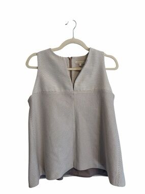 Ann Mashburn Textured Sleeveless Peplum Top Size S